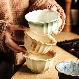 特别好看的饭碗家用碗个人专用陶瓷小碗漂亮甜品碗酸奶碗日式餐具