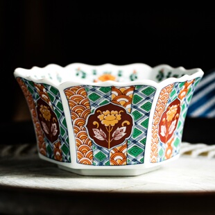 六边形碗怀石料理餐具日式钵碗饭碗商用宫廷小碗菜碗复古菜碟盘子