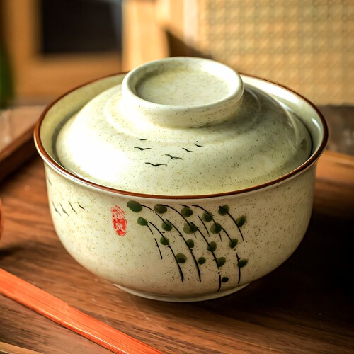 和风陶瓷碗可微波炉加热面碗大号