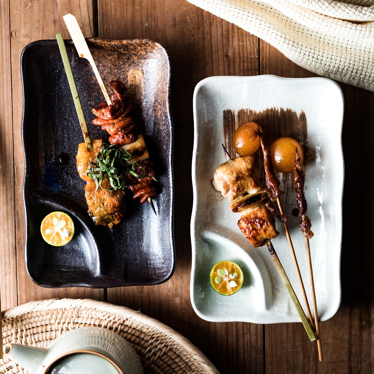 分格盘带醋碟饺子盘商用餐饮餐具