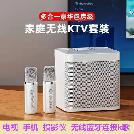 话筒音响一体家庭ktv麦克风蓝牙音箱家用k歌神器唱歌连接电视套装