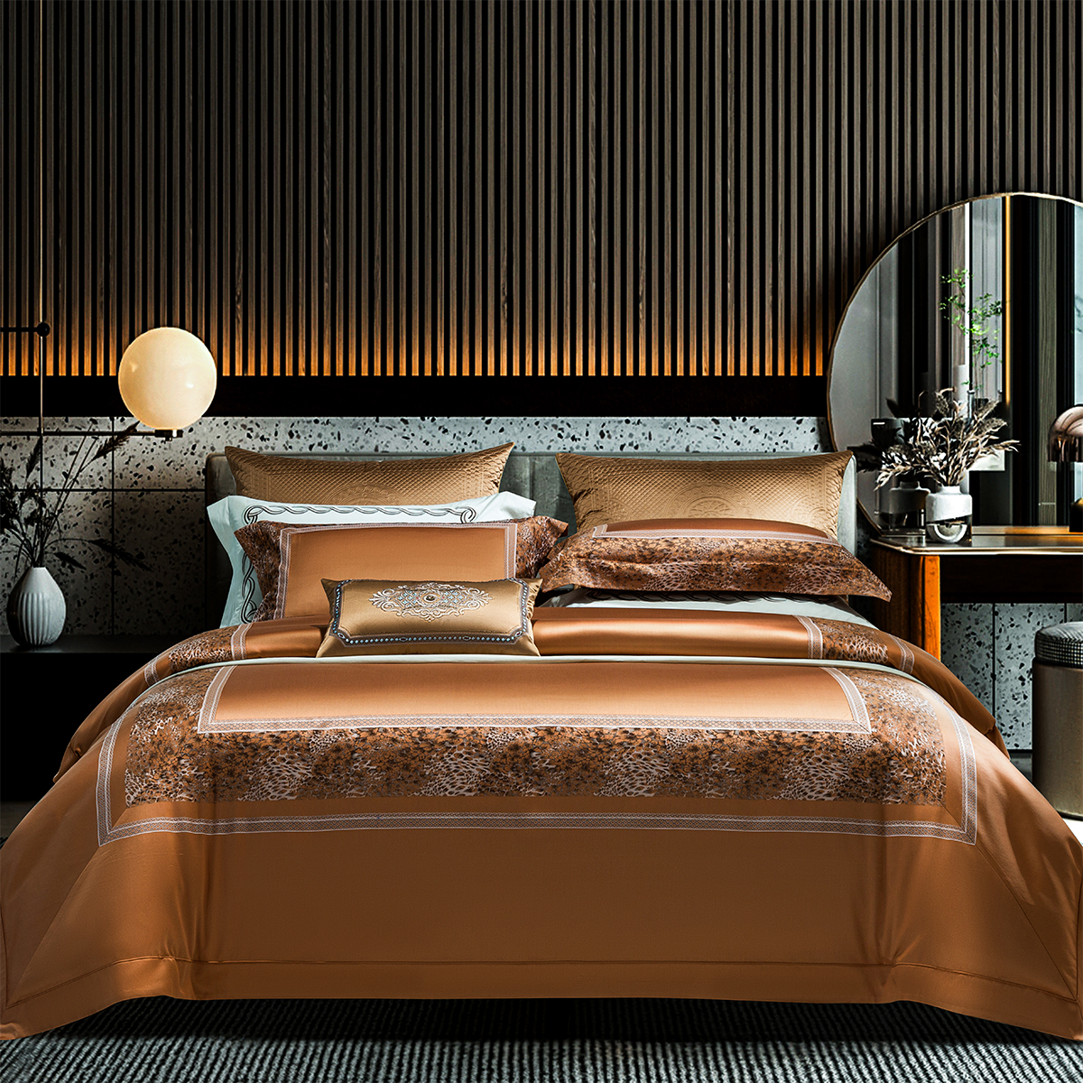 中式高端别墅150支全棉四件套