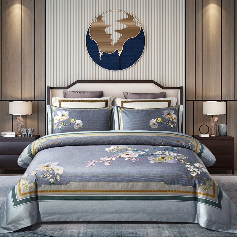 中式140s棉高档印花四件套