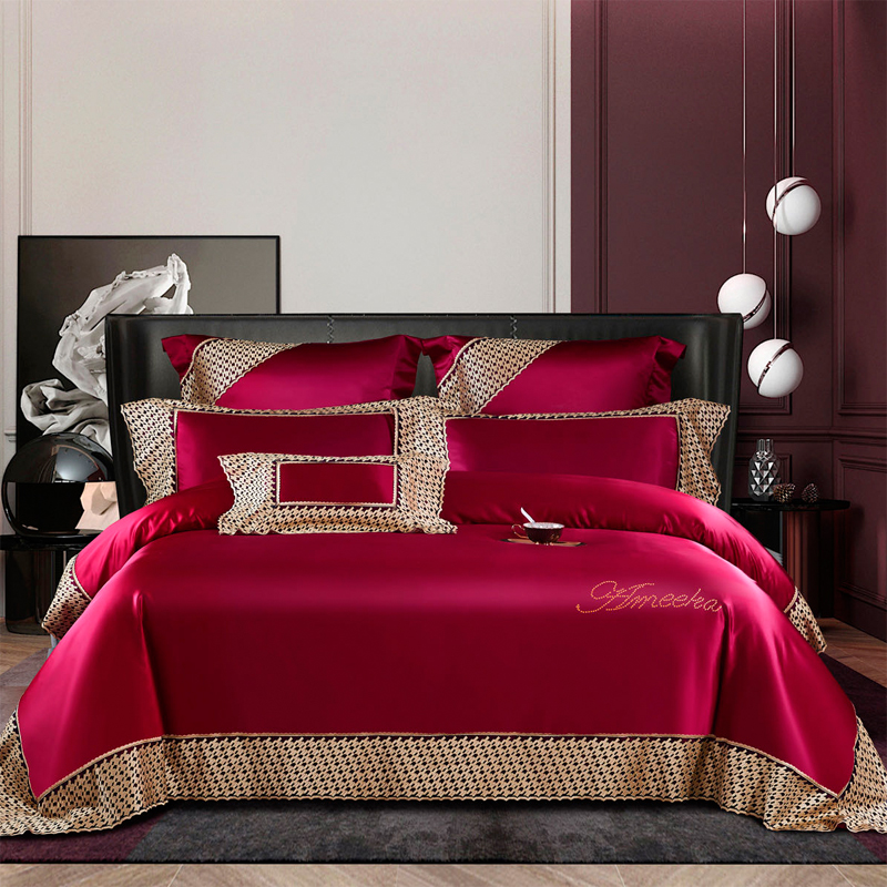 轻奢140支裸睡结婚庆高端四件套