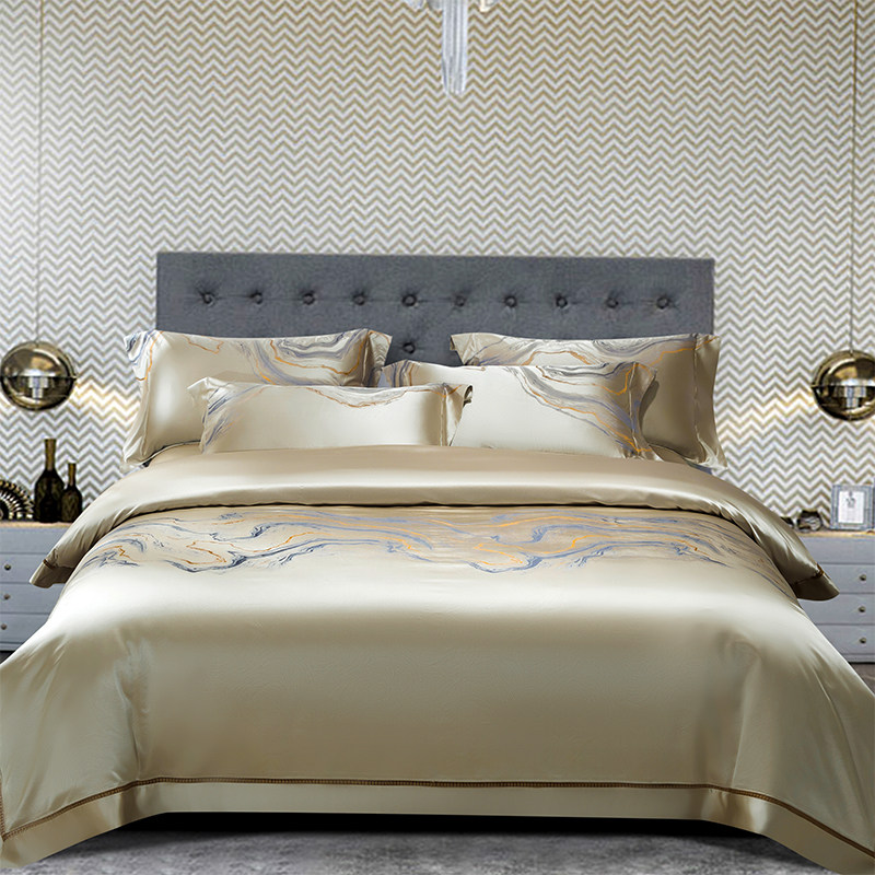 重磅色织提花真丝四件套100%桑蚕丝床单丝绸被套裸睡绸缎床上用品,床上用品,床品套件/四件套/多件套,淘宝优惠券,粉丝福利购,淘宝优惠卷