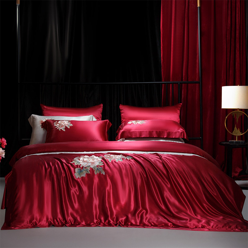 重磅真丝四件套高端100%桑蚕丝绸床单被套结婚庆陪嫁裸睡床上用品,床上用品,床品套件/四件套/多件套,淘宝优惠券,粉丝福利购,淘宝优惠卷