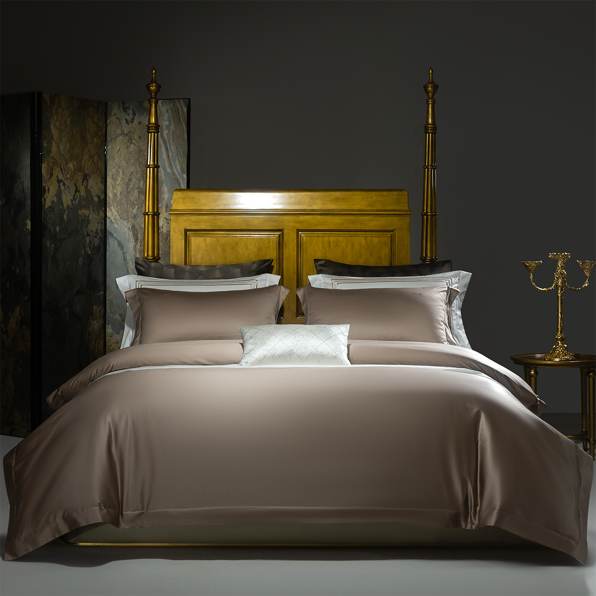 160支埃及长绒棉四件套高端简约纯棉床单被套纯轻奢裸睡床上用品