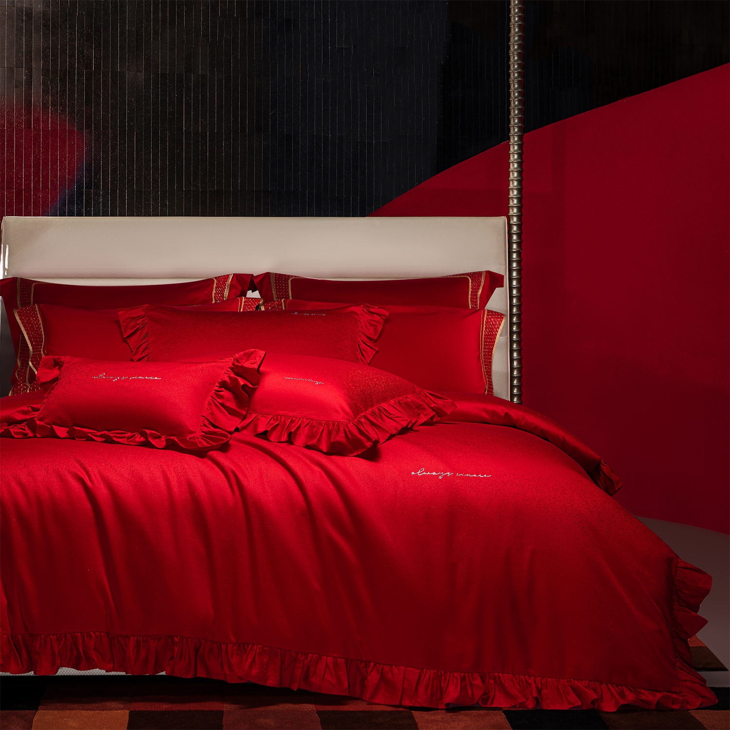 高端婚庆四件套140S长绒棉