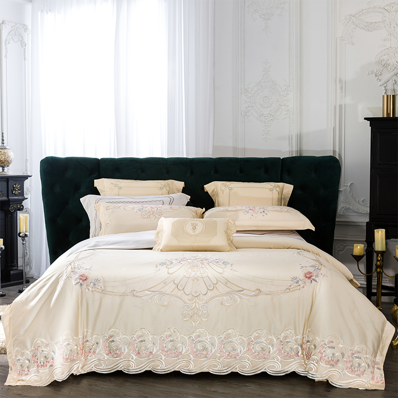 欧式高端进口长绒棉刺绣四件套