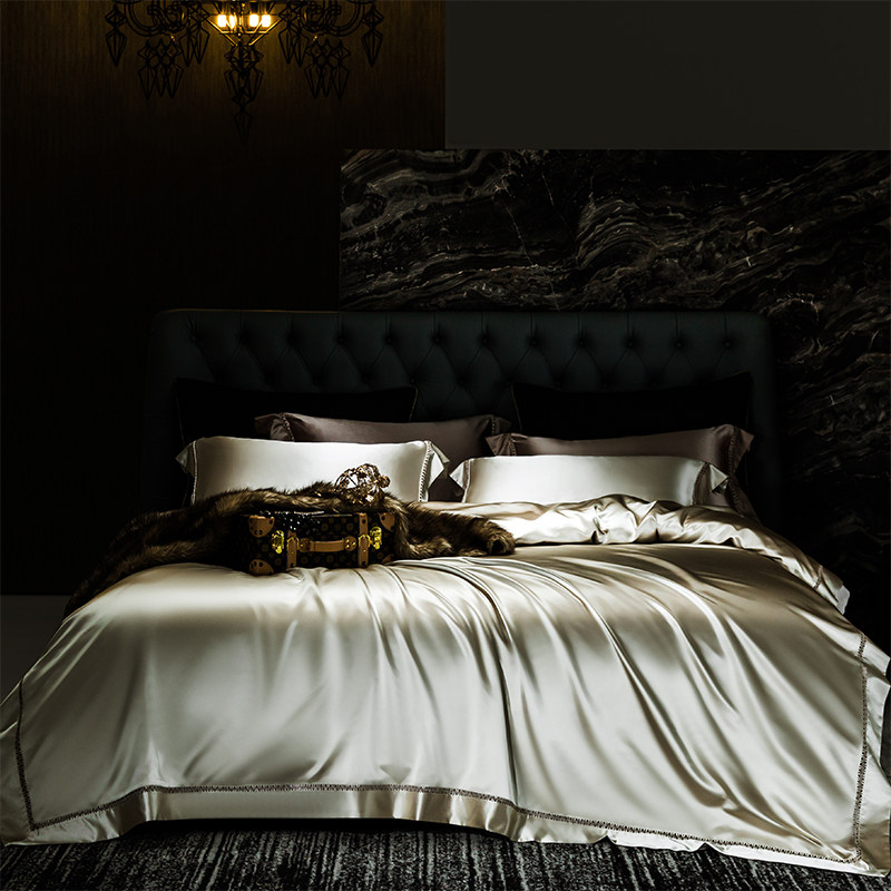 重磅35姆米真丝四件套100%桑蚕丝床上用品高端裸睡丝绸床单被套件,床上用品,床品套件/四件套/多件套,淘宝优惠券,粉丝福利购,淘宝优惠卷