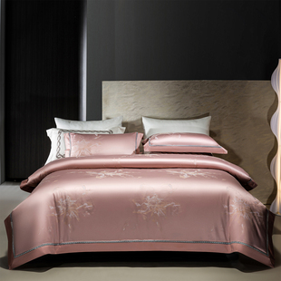 璟瑄家纺高端轻奢床上用品床单四件套140长绒棉全棉纯棉被套床品