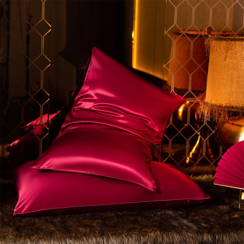 璟瑄家纺蚕丝枕套装桑蚕丝低枕真丝枕头枕芯带枕套深睡养护枕柔软