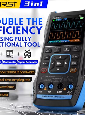 FNIRSI 2C53T 2C23T Upgrade Digital Oscilloscope  3in1 50MHz