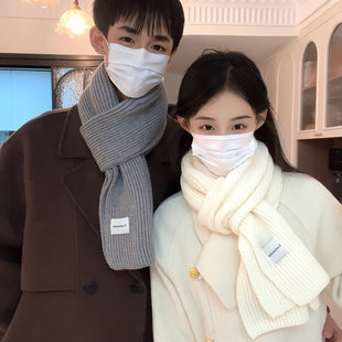 围巾学生纯色韩系潮 高级感围脖男女礼物盒装 围巾情侣2025新款 冬季