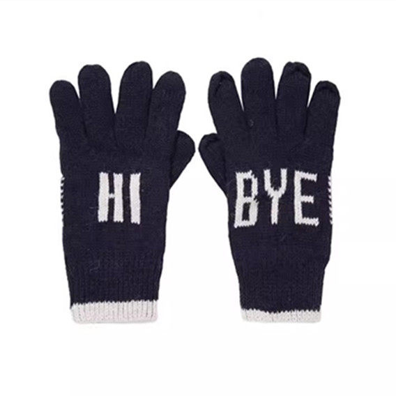 冬季韩版毛线加厚加绒分指手套 情侣款男女学生节日礼物冬天保暖