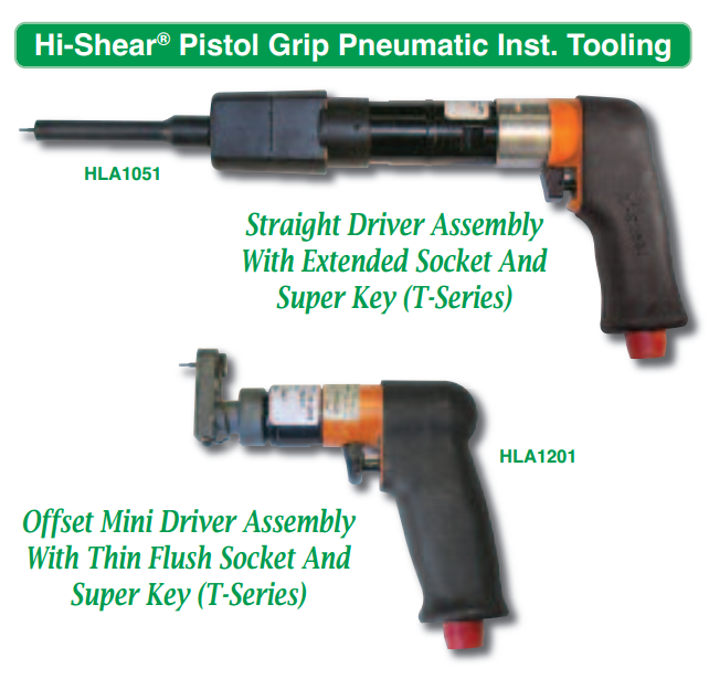 Hi-Shear HST Pistol Grip Pneumatic Inst.Tooling HLA1051系列