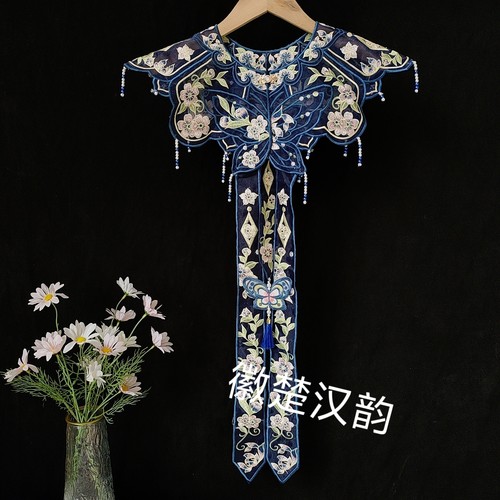 新款大蝴蝶3飘带云肩5色可选汉服云肩成人拍照摄像学士服