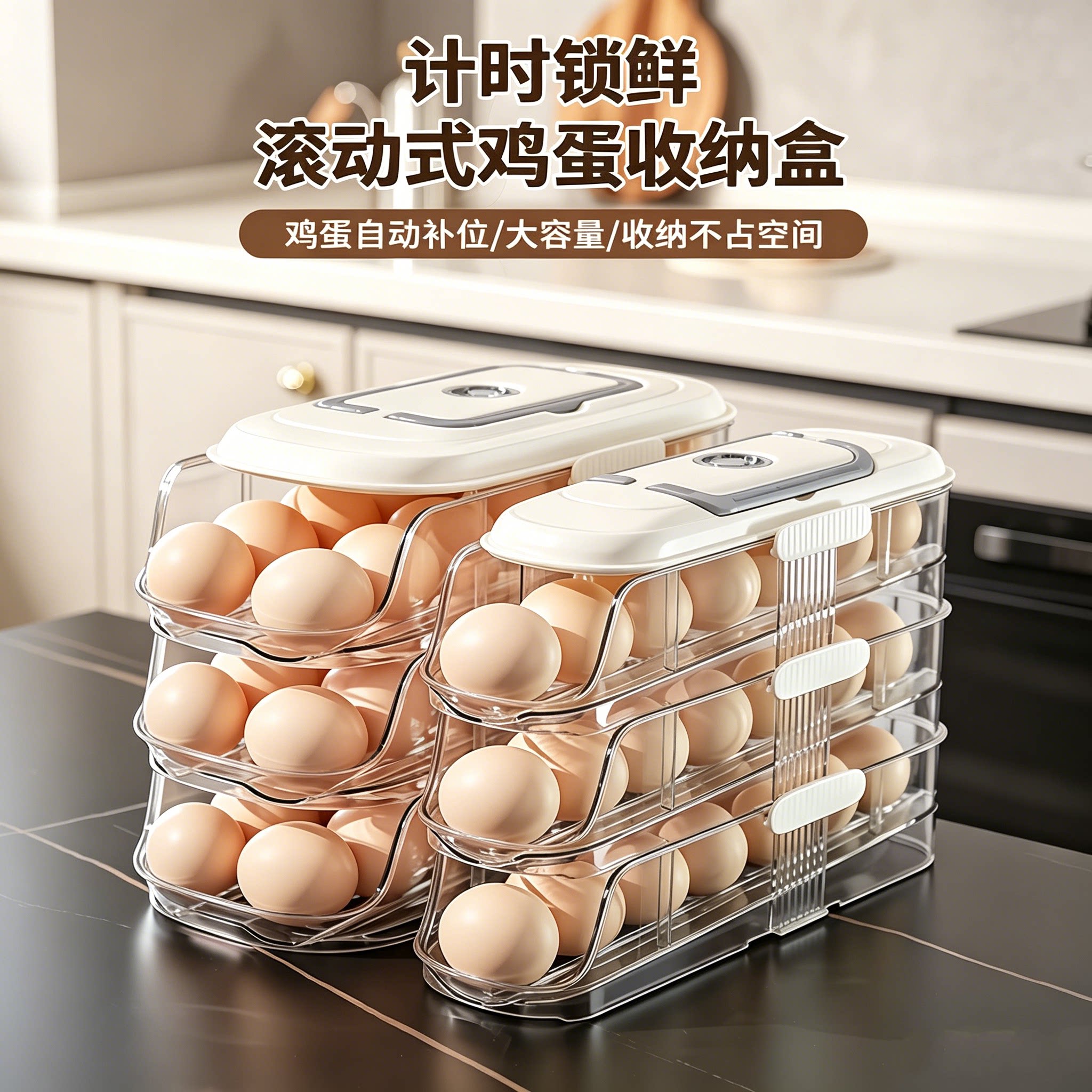 日本鸡蛋收纳盒食品级带盖保鲜盒图片