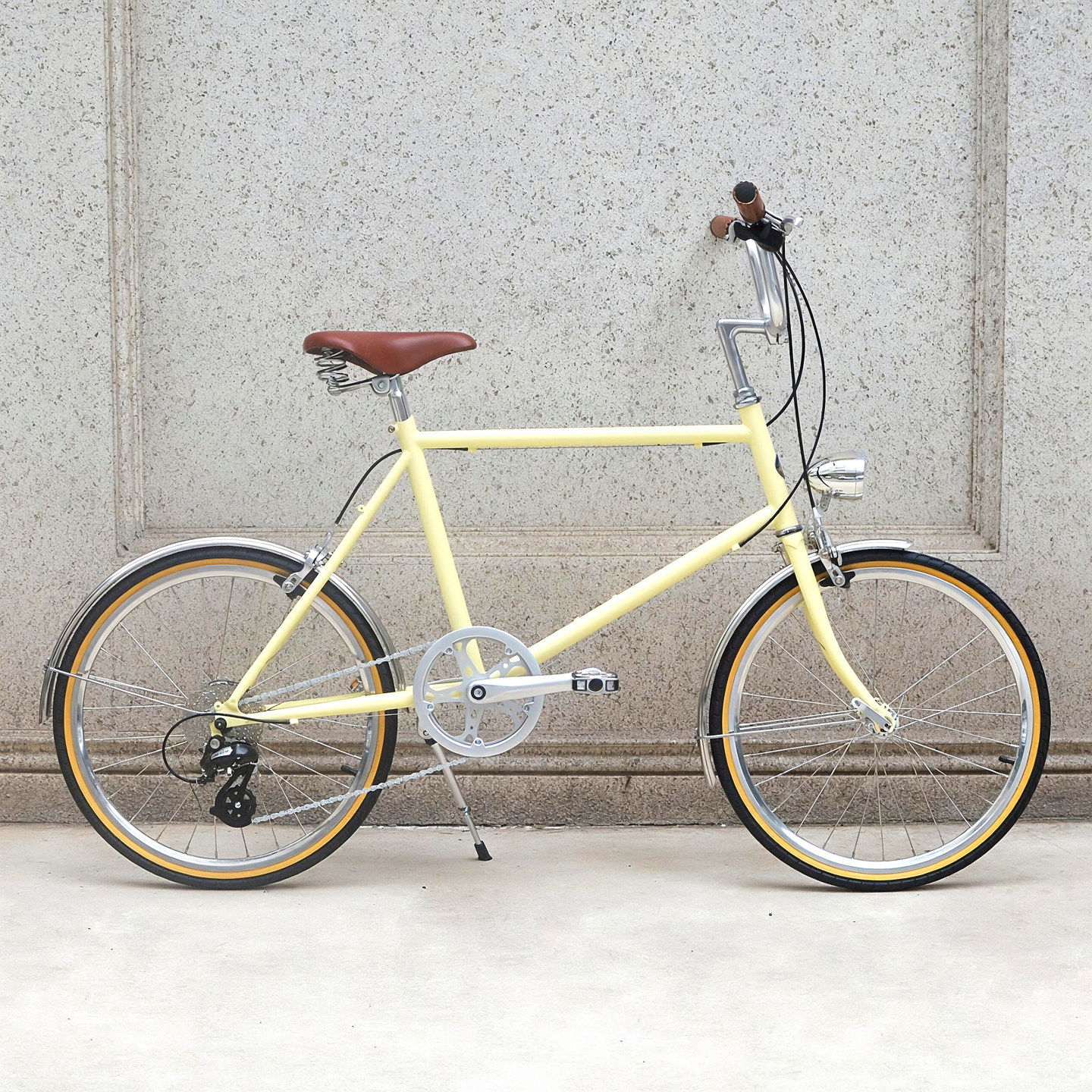 DayDayBike奶油黄20寸男女式复古小轮城市自行车代步车锻炼通勤车