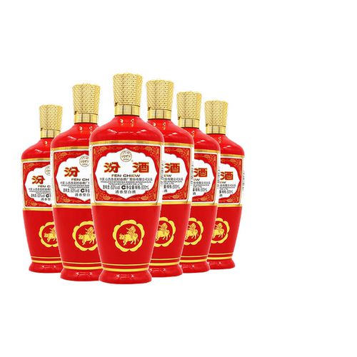 山西杏花村红瓶汾酒500ml*6瓶装清香型高度粮食白酒