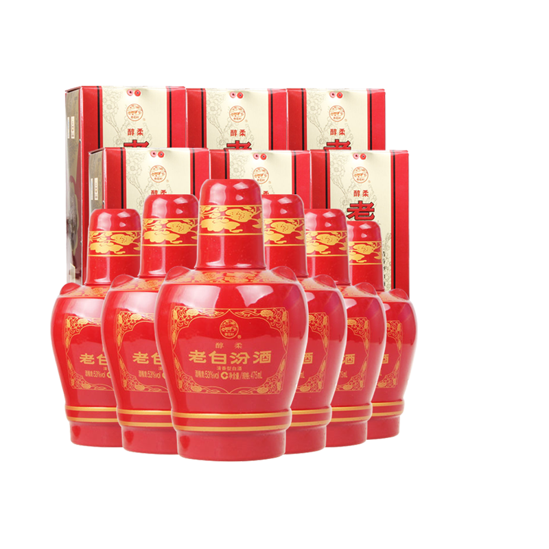 山西醇柔整箱装清香型高度白酒