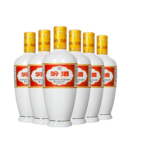 粮食酒 高度清香型白酒6瓶装 山西汾酒53度出口瓷汾500mL 6瓶