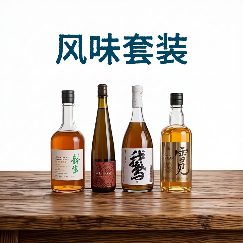 绍兴黄酒不同风味4瓶组合