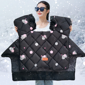 电动车挡风被冬季 防风罩 加绒加厚摩托电瓶车防水防雨加大保暖冬款