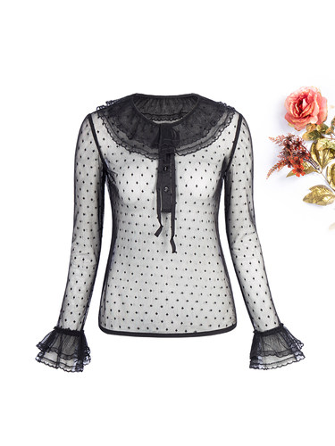 甜美仙女洋气打底衫蕾丝