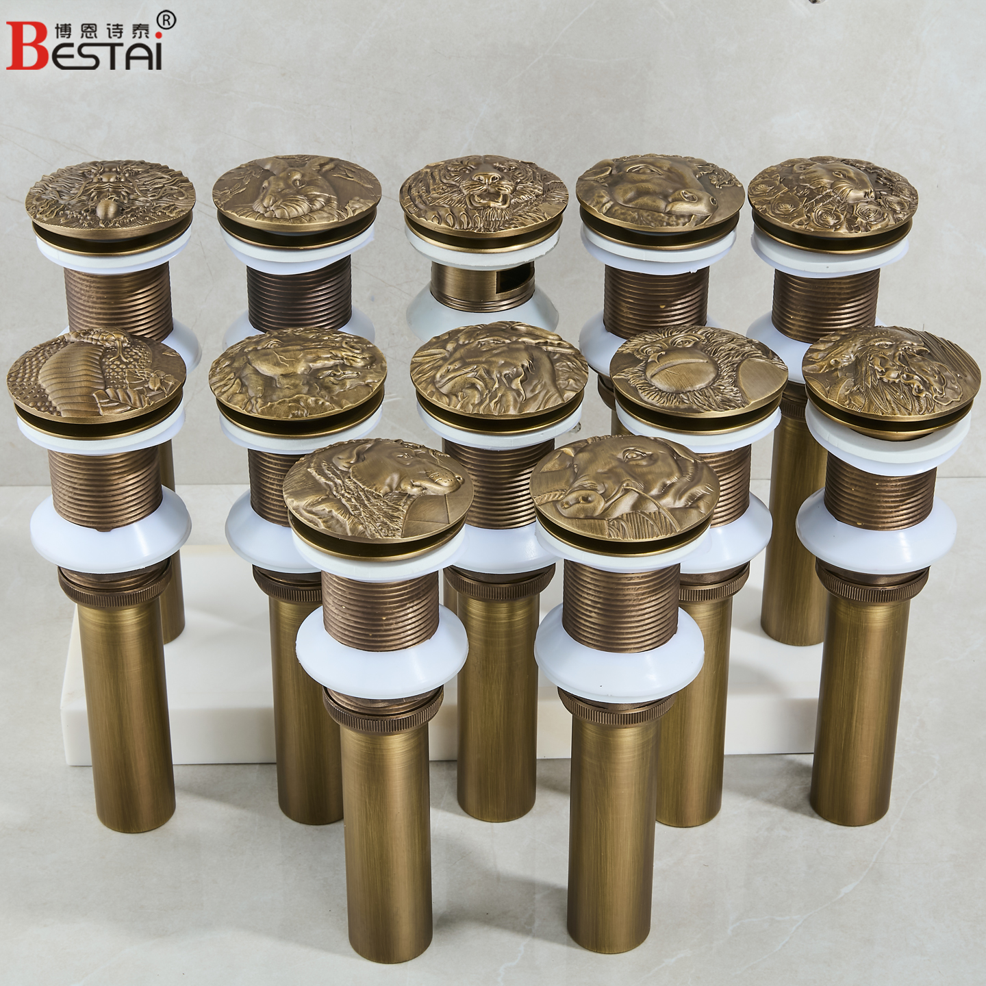 仿古复古全铜下水器去水器面盆