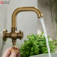 仿古全铜入墙式 拖把池洗衣池单冷可旋转 户外水龙头防冻裂室外欧式