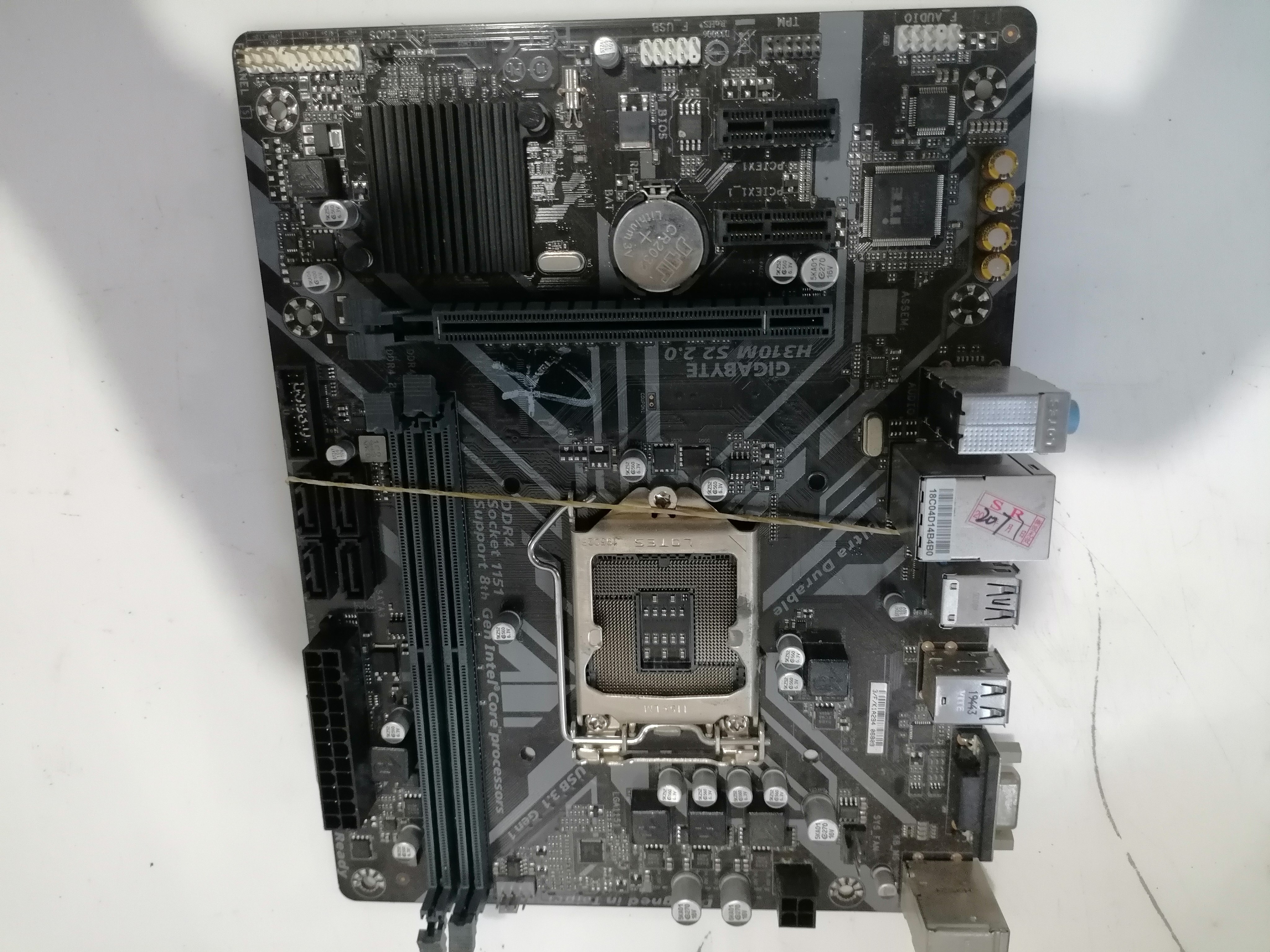 原装拆机技嘉H310M S2 2.0主板带挡板,DDR4内存测试好发货