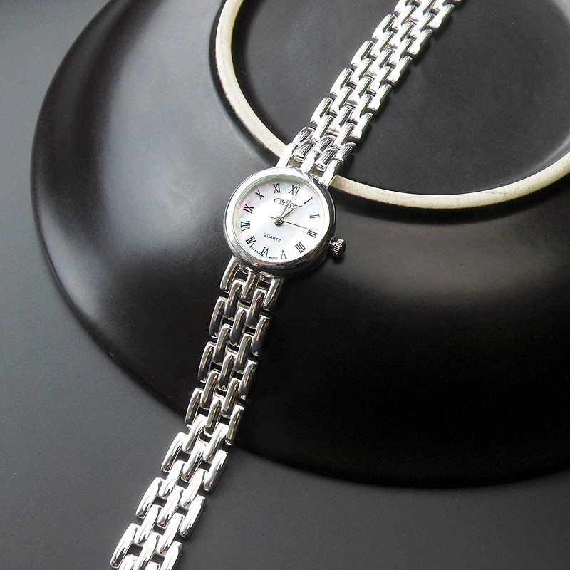 会龙银楼银饰品s925银手表复古时尚简约银表礼物女新款石英表手链