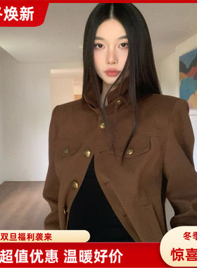 Poier Fleur【美拉德】美式复古休闲短款工装风机车服夹克外套女