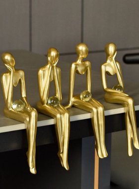 北欧轻奢坐姿抽象人物艺术摆件