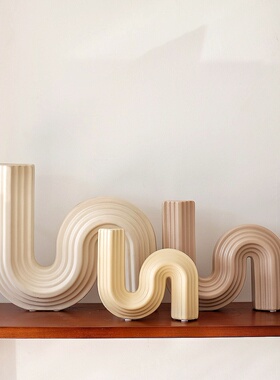 北欧简约莫兰迪抽象S型陶瓷