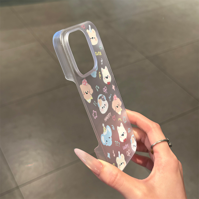 满屏猫狗小象适用苹果15promax手机壳16pro华为Mate70新款pura70磨砂PC硬壳OPPOReno13/vivos20x100小米15套