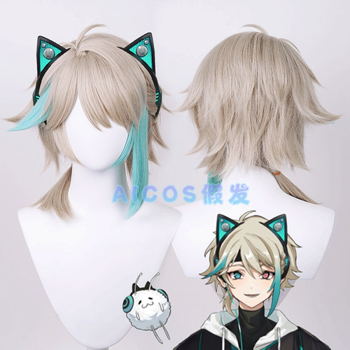 AICOS阿萨虚拟主播vTuber假发