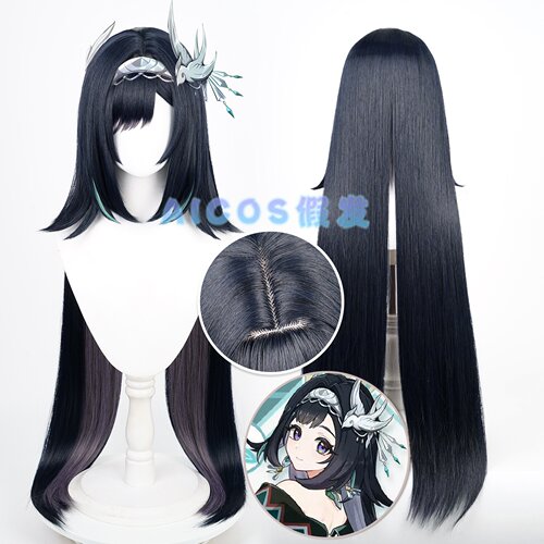 AICOS原神蓝砚璃假发头皮顶特调