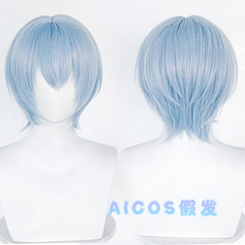 AICOS EVA 新世纪福音战士 凌波丽 cos假发 绫波丽 仿真头皮顶
