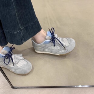 女夏2025新款 阿甘小白鞋 爆款 厚底百搭休闲运动板鞋 秋季 超火德训鞋