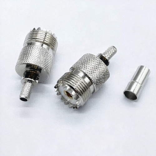射频连接器UHF-C-K-3开窗 UHF/SL16母头压接RG58/RG142等
