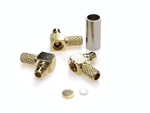 射频连接器MMCX-C-JW1.5 MMCX弯公头-1.5压接式接RG316/RG174线
