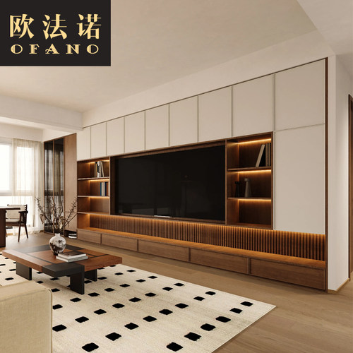全屋定制法式中古电视柜背景墙全屋整装空间定制工厂定做