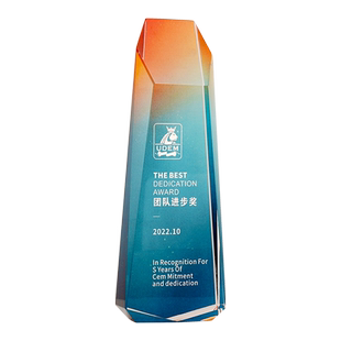 新款彩印水晶奖杯定制创意奖牌定做优秀员工冠军年会颁奖荣誉纪念