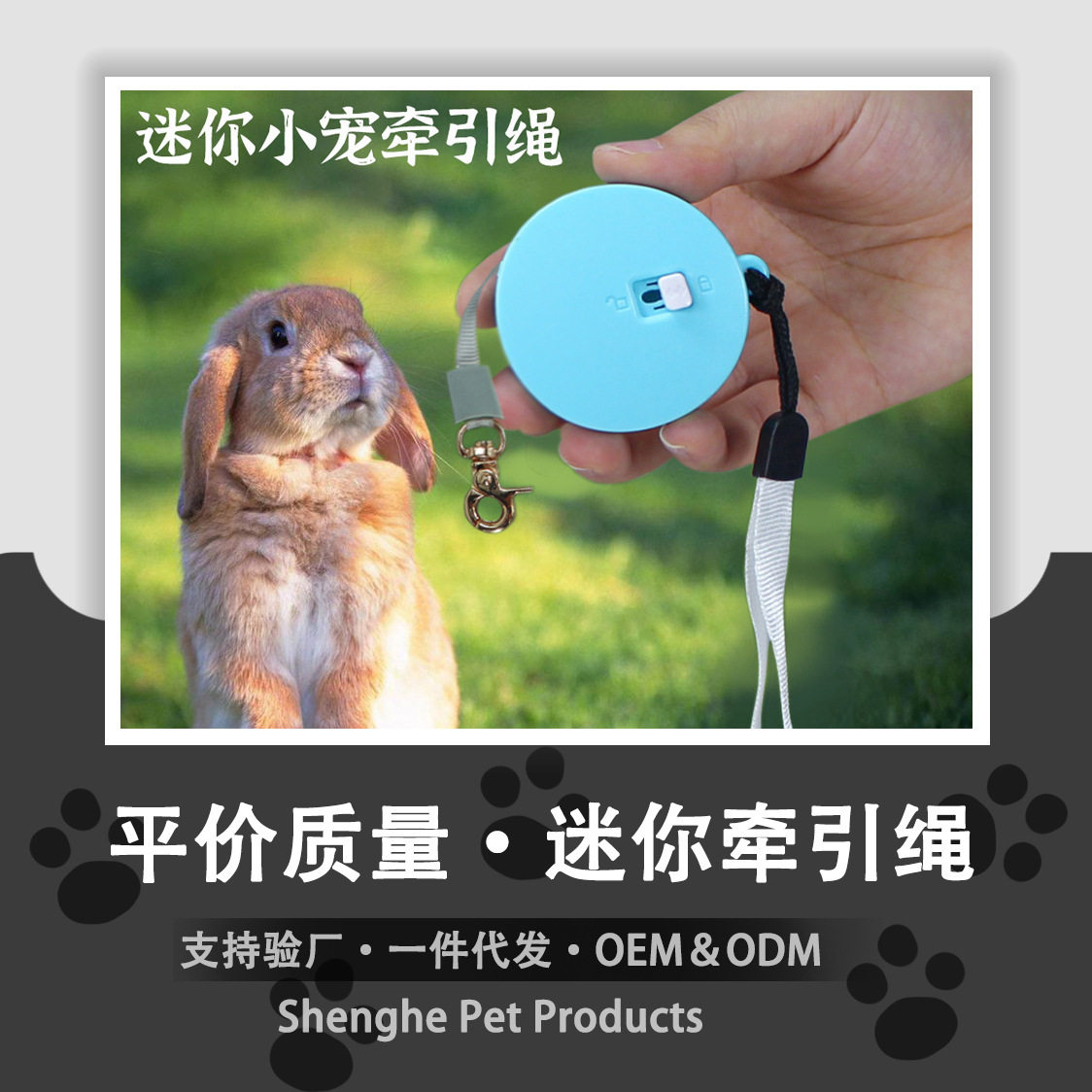迷你小宠尼龙伸缩牵引绳
