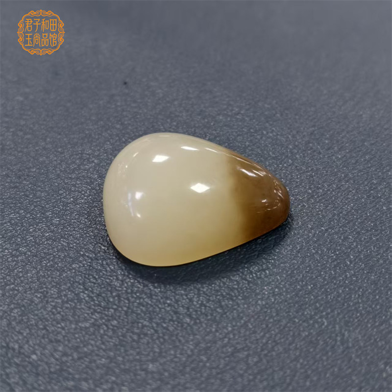 和田玉小吊坠戒面蛋面耳钉玉牌水滴状圆形方形糖黄玉帝王紫糖白玉