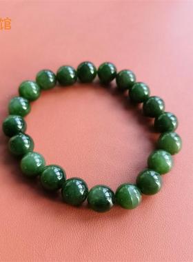 9mm碧玉圆珠单圈手链玉质温润细腻上手高贵典雅