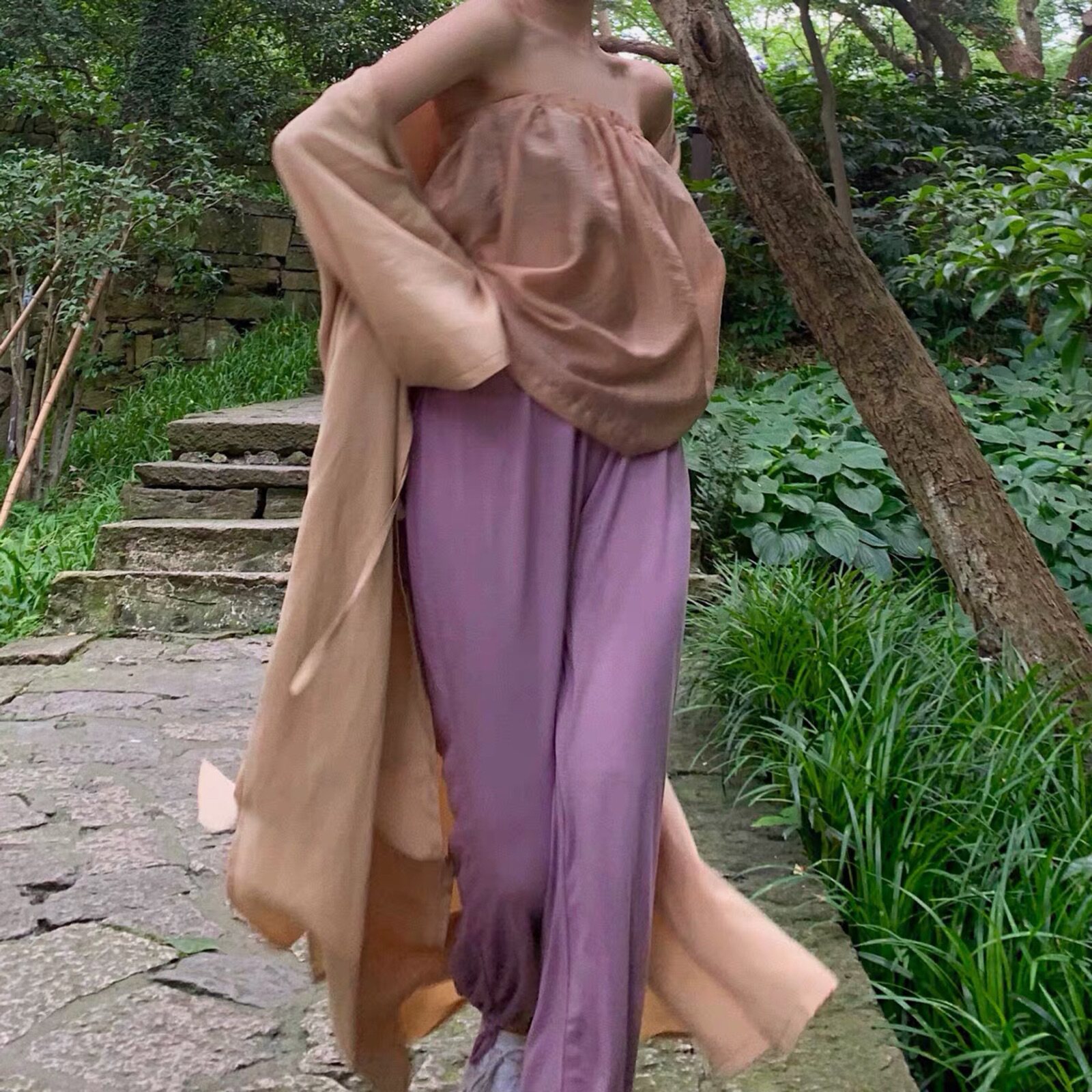 Gentle evening breeze soft Cup Rainbow Drawstring Pants Yoga Pantsin the Women's clothing/Boutique , Pants , Casual pants  category - from Buy2taobao.com to provide professional Taobao agent buy service
