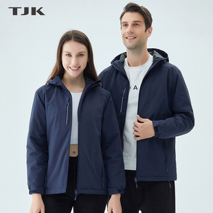 户外冲锋衣男防风防水薄款加绒保暖软壳登山外套定制LOGO